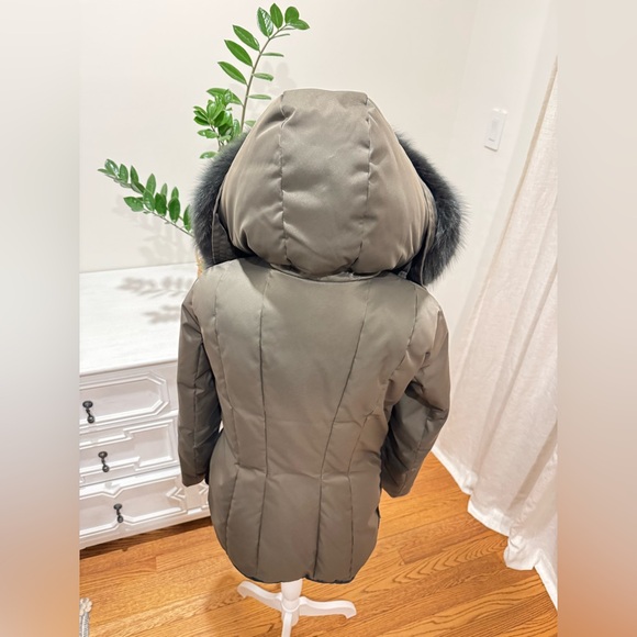 Dawn Levy Luka Fitted Parka with Velvet & Fur Trim XS - Picture 4 of 9